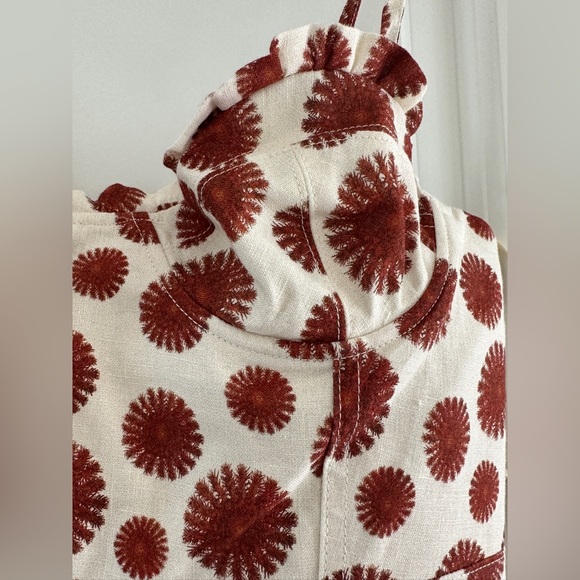 NWOT Agua by Agua Bendita Acacia Erizos Linen Midi Bustier Dress Starburst - Picture 5 of 6